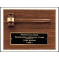 Walnut Plaque with gavel